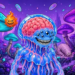 Oozlings #4172, Mutated Jellyfish Brain · Fungus Forest