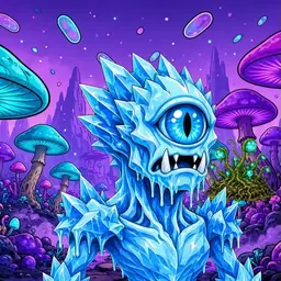 Oozlings #4180, Ice Cyclops · Fungus Forest