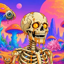 Oozlings #4181, Skull · Mushroom Desert