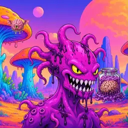 Oozlings #4183, Squid · Mushroom Desert