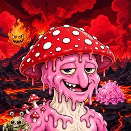 Oozlings #4185, Mushroom Head · Lava Fields