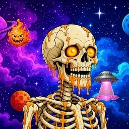 Oozlings #4187, Skull · Void Nebula