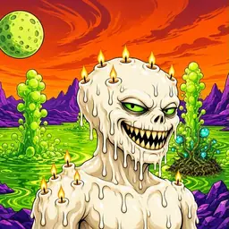 Oozlings #419, Candle Wax · Acid Lake