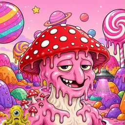 Oozlings #4195, Mushroom Head · Candy Planet