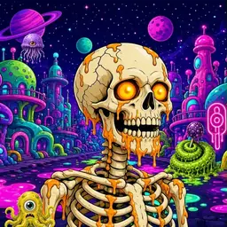 Oozlings #4197, Skull · Neon City