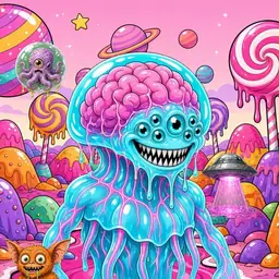 Oozlings #4200, Jellyfish Brain · Candy Planet