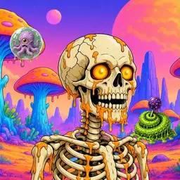 Oozlings #4202, Skull · Mushroom Desert