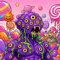 Oozlings #4205, Eyeball Cluster · Candy Planet