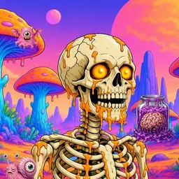 Oozlings #4208, Skull · Mushroom Desert