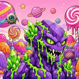 Oozlings #421, Crystal Rock · Candy Planet