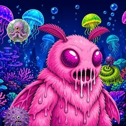 Oozlings #4210, Mutant Moth · Glow Reef