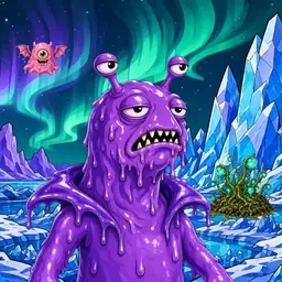 Oozlings #4212, Slug · Aurora Ice