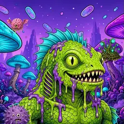 Oozlings #4216, Swamp Fish · Fungus Forest