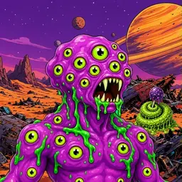 Oozlings #4217, Mutated Eyeball Cluster · Ship Junkyard