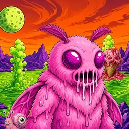 Oozlings #422, Mutant Moth · Acid Lake