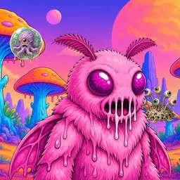 Oozlings #4221, Mutant Moth · Mushroom Desert