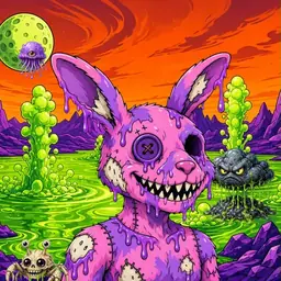 Oozlings #4224, Zombie Bunny · Acid Lake