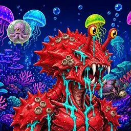 Oozlings #4225, Crab · Glow Reef