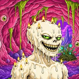 Oozlings #4231, Candle Wax · Flesh Cave