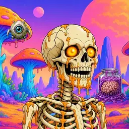 Oozlings #4241, Skull · Mushroom Desert