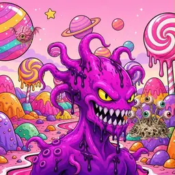 Oozlings #4249, Squid · Candy Planet