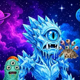 Oozlings #4255, Ice Cyclops · Void Nebula
