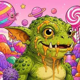 Oozlings #4258, Toad Goblin · Candy Planet