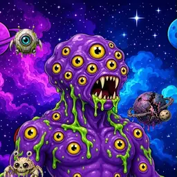 Oozlings #4265, Eyeball Cluster · Void Nebula