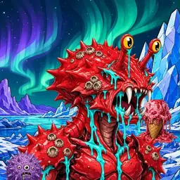 Oozlings #4268, Crab · Aurora Ice