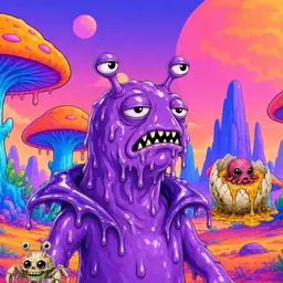 Oozlings #4276, Slug · Mushroom Desert