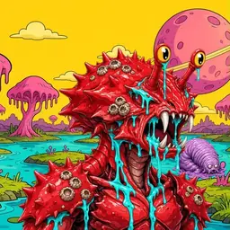 Oozlings #4279, Crab · Turquoise Swamp