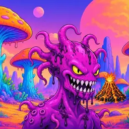 Oozlings #4286, Squid · Mushroom Desert