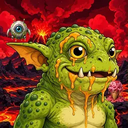 Oozlings #4293, Toad Goblin · Lava Fields