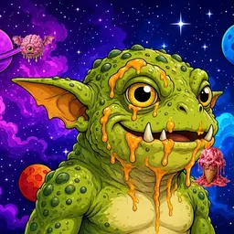 Oozlings #4296, Toad Goblin · Void Nebula