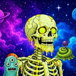 Oozlings #4298, Mutated Skull · Void Nebula