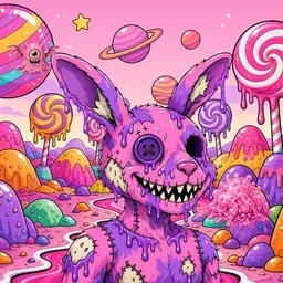Oozlings #4305, Zombie Bunny · Candy Planet