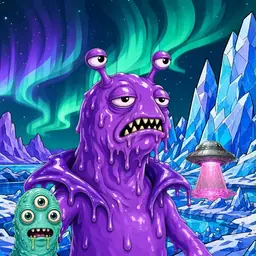 Oozlings #4308, Slug · Aurora Ice
