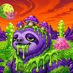 Oozlings #4310, Slime Sloth · Acid Lake