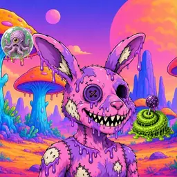 Oozlings #4313, Zombie Bunny · Mushroom Desert