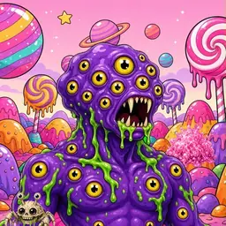Oozlings #4321, Eyeball Cluster · Candy Planet