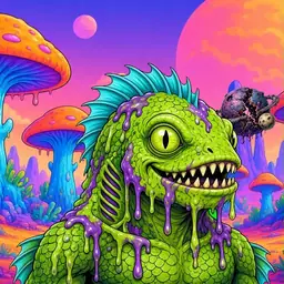 Oozlings #4322, Swamp Fish · Mushroom Desert