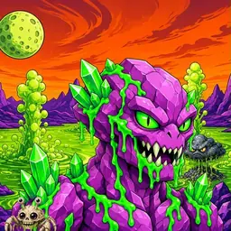 Oozlings #4324, Mutated Crystal Rock · Acid Lake