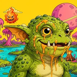 Oozlings #4327, Toad Goblin · Turquoise Swamp