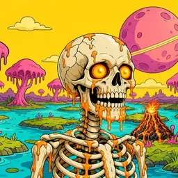 Oozlings #4329, Skull · Turquoise Swamp