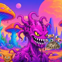 Oozlings #433, Squid · Mushroom Desert