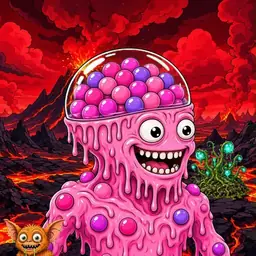 Oozlings #4333, Gumball Brain · Lava Fields