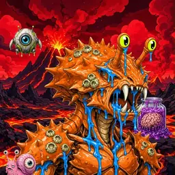Oozlings #4334, Mutated Crab · Lava Fields