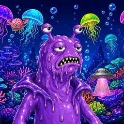 Oozlings #4342, Slug · Glow Reef