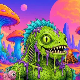 Oozlings #4344, Swamp Fish · Mushroom Desert