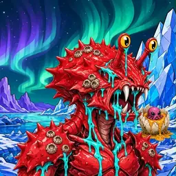 Oozlings #4345, Crab · Aurora Ice